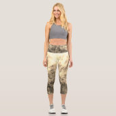 Burstful Gold Legging Capris for women カプリレギンス (正面)