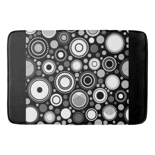 Burton Family Collection Black Grey White   バスマット (正面)