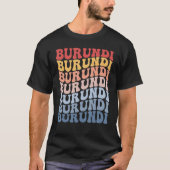 Burundi Groovy Retro Burundian Tシャツ (正面)