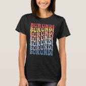Burundi Groovy Retro Burundian Tシャツ (正面)