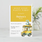 Bus Birthday Invitation • Kids Party 招待状 (スタンド正面)