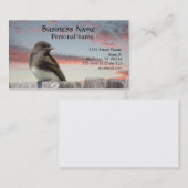 Bus. Card - Bird on Fence at Sunset 名刺 (正面/裏面)