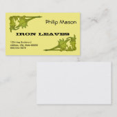 Bus. Card - Leafy Brackets in Green 名刺 (正面/裏面)