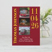 Bus Depot Tour Invitation Personalized 招待状 (スタンド正面)