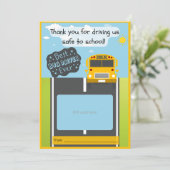 Bus driver gift card holder thank you card サンキューカード (スタンド正面)