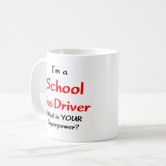 bus driver, school コーヒーマグカップ (正面左)