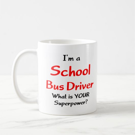 bus driver, school コーヒーマグカップ (左)