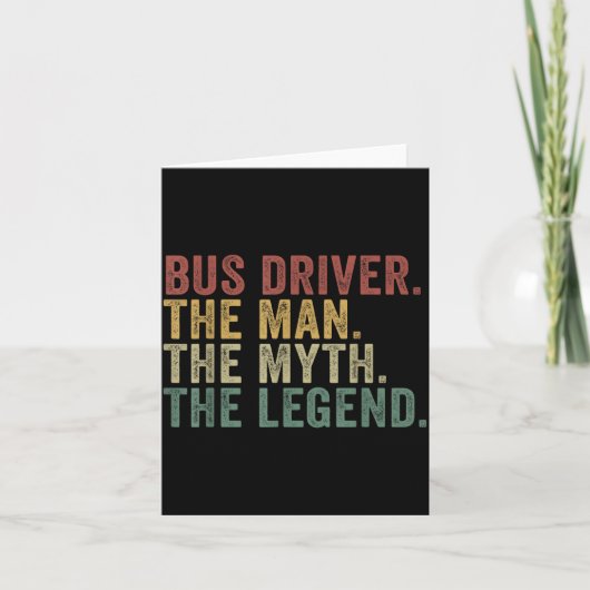 Bus Driver The Man The Myth The Legend Funny Trans カード (正面)