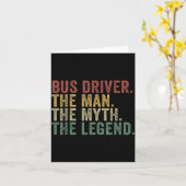 Bus Driver The Man The Myth The Legend Funny Trans カード (黄色い花)