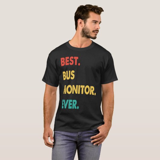 Bus Monitor Retro Best Bus Monitor Ever Tシャツ (正面フル)