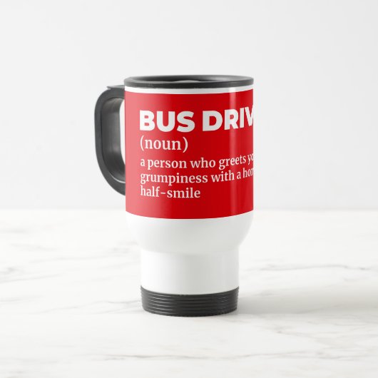 Bus Operator Definition Mug トラベルマグ (正面左)