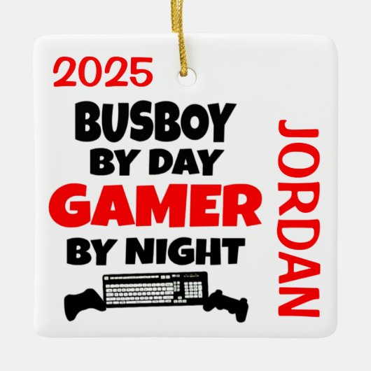 Busboy Loves 遊's Video Games セラミックオーナメント (正面)
