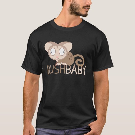 Bush Baby I Buschbaby Galagos Galagonidae Monkey P Tシャツ (正面)