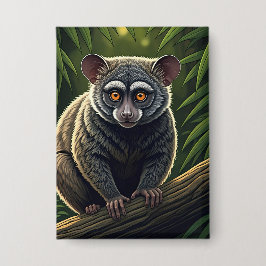 Bush Baby Perched on Jungle Branch 缶バッジ