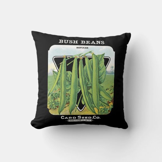 Bush Beansシードパケットラベル クッション (正面)