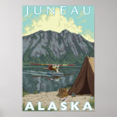 Bush Plane & Fishing - Juneau, Alaska ポスター (正面)
