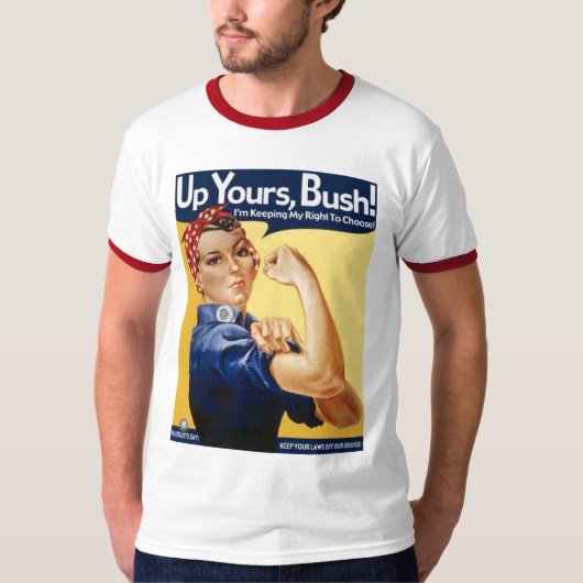 bush_upyoursヒラリー tシャツ (正面)