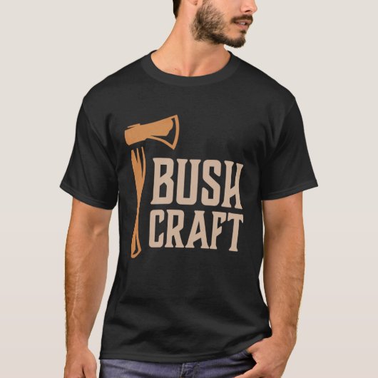 Bushcraft Outdoor Survival Living Nature Camping H Tシャツ (正面)