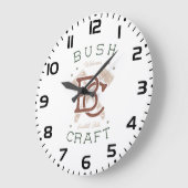 Bushcraft Survival Skills Wilderness Camping ラージ壁時計 (傾斜)