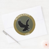 BushcraftUSAブラウンパッチ ラウンドシール (封筒)