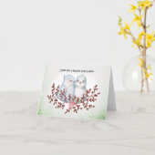 Bushel and a peck Funny Valentine Cute Lovebirds   カード (黄色い花)