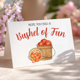 Bushel of Fun! アップルバースデーパーティー サンキューカード