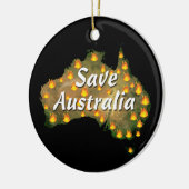 Bushfire救災害からオーストラリア セラミックオーナメント (左)