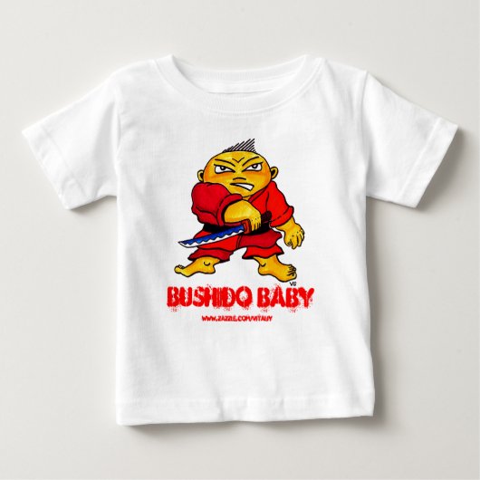 BushidoのベビーのおもしろTシャツ ベビーTシャツ (正面)