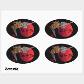 Bushido 楕円形シール (シート)