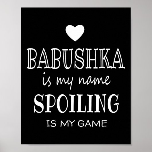 Bushkaが私の名前 Bushkaおばあちゃんのための面白いグラフィック ポスター (正面)