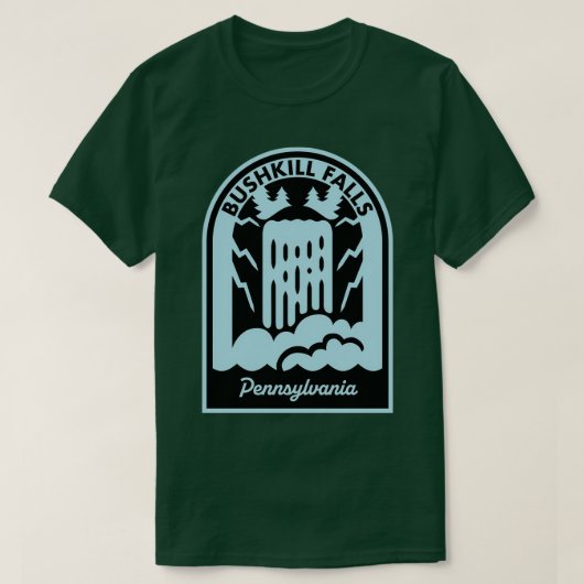 Bushkill Falls Pennsylvania  Tシャツ (デザイン正面)