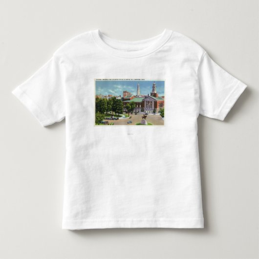 Bushnellの記念物、ラファイエットの彫像 トドラーTシャツ (正面)