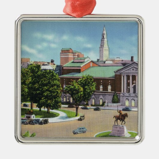 Bushnellの記念物、ラファイエットの彫像 メタルオーナメント (正面)