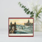 Bushnell Park in Winter, Hartford CTヴィンテージ ポストカード (スタンド正面)