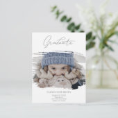 Bushstrokeかわいい書道卒業前K写真 ポストカード (スタンド正面)