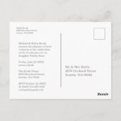 Bushstrokeかわいい書道卒業前K写真 ポストカード (裏面)