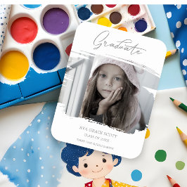 Bushstrokeかわいい書道卒業前K写真 マグネット