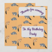 Bushy Tail Possums Thank you Card 招待状 (正面/裏面)