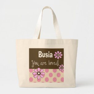 Busiaのトートバックのポーランド人の祖母 ラージトートバッグ