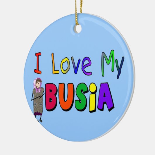 Busia "私は私のBusia"のクリスマスのオーナメント愛します セラミックオーナメント (左)