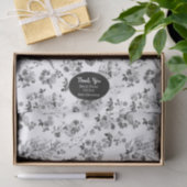 Businesの白黒花のカスタムなティッシュペーパー 薄葉紙 (ギフト)