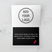 Businessエレガント Thankyo カスタム Note with Logo サンキューカード (内部)