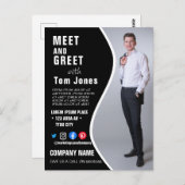 BUSINESSカスタムロゴのポスター葉書を満たす ポストカード (正面/裏面)