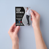 BUSINESSカスタムロゴチラシのポスター チラシ (手)