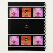 Businessロゴの写真のコラージュ白黒 プランナー手帳 (裏面)