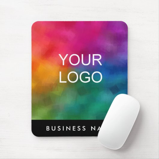 Business会社のロゴを追加するイメージ文字縦 マウスパッド (マウス)