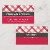 BUSINESS かわいらし CARD :: gingham pattern 4L 名刺 (正面/裏面)