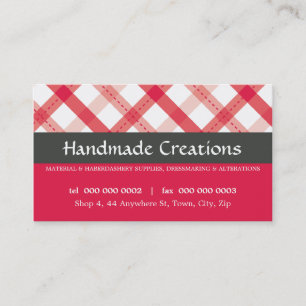BUSINESS かわいらし CARD :: gingham pattern 4L 名刺