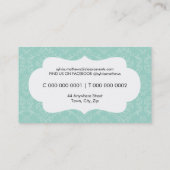 BUSINESS エレガント CARD :: スタイリッシュdamaskフレーム9 名刺 (裏面)