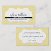 BUSINESS エレガント CARD :: スタイリッシュdamask frame 2 名刺 (正面/裏面)